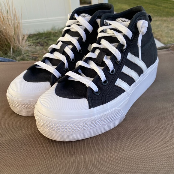 Adidas Nizza Platform Mid Shoes Size 5 - Picture 2 of 9